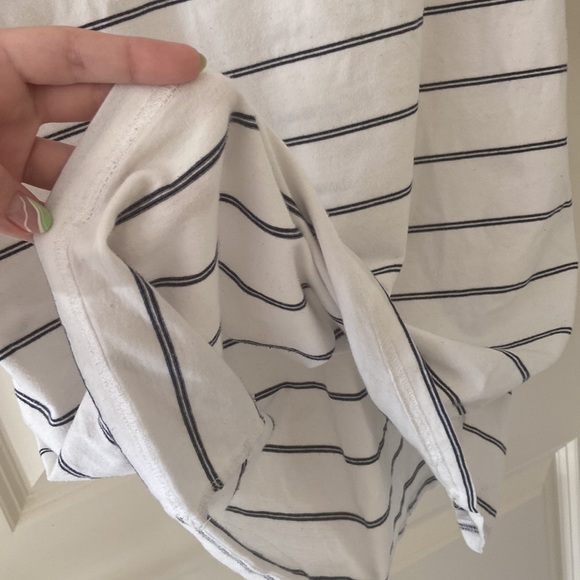 Champion Small Logo Striped T-Shirt in White - Picture 6 of 6